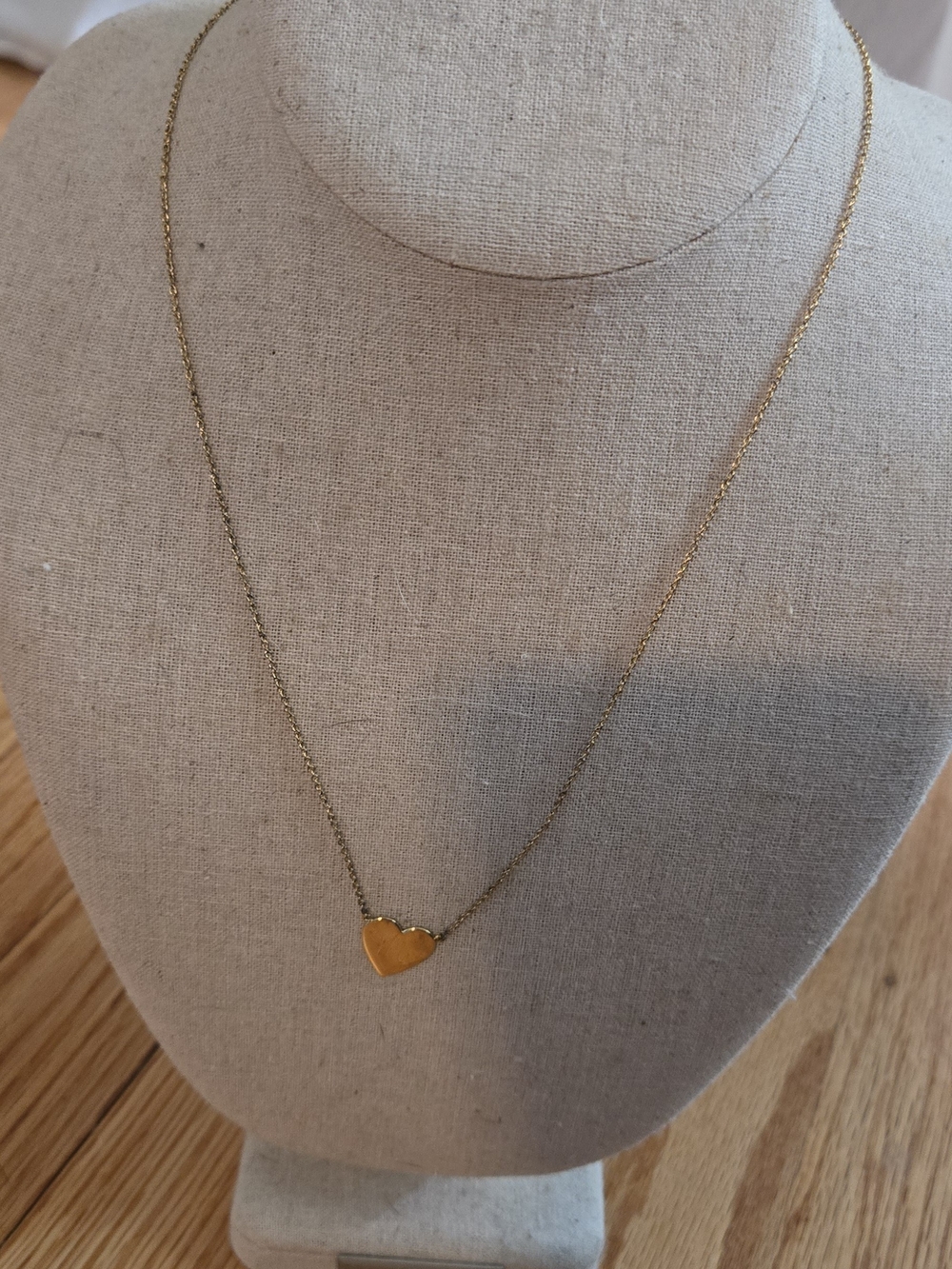 Gold Heart Pendant Necklace "M" Intial - Women's Jewelry